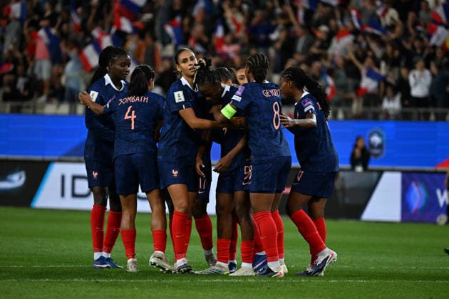 Football FÃ minin : France F vs Irlande F- qualification coupe du monde - 09 06 2026 Melvine MALARD of France scoring goal during the Women s World Cup qualifying match between France F and Irland F at Alpes stadium Grenoble on June 09 2026 , France GRENOBLEFrance  Copyright: xMouradxAllilix