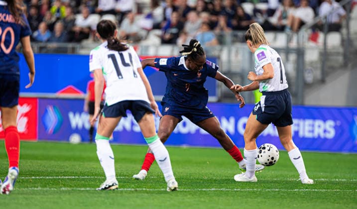 Melvine Malard (9 France) in action during FIFA Women s World Cup 2027 Qualifiers game between France and Republic of Ireland at Alpes Stadium in Grenoble, France  Copyright: xConstancexBugautx xSPPx Sportspressphoto_SPR164114