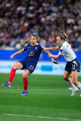 Delphine Cascarino (20 France) in action during FIFA Women s World Cup 2027 Qualifiers game between France and Republic of Ireland at Alpes Stadium in Grenoble, France  Copyright: xConstancexBugautx xSPPx Sportspressphoto_SPR164116