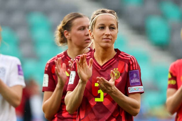 Ljubljana, Slovenia 09 06 2026 International womens World Cup qualifier Slovenia vs Germany In the picture Kathrin Hendrich Germany celebrating after the victory against Slovenia Copyright: HMBxMedia MadeleinexFantini