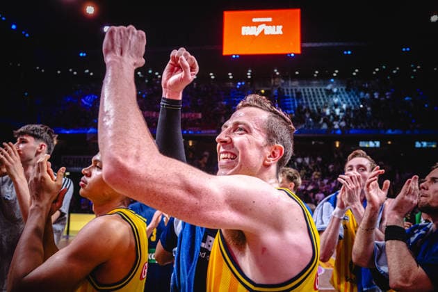 Basketball Berlin 019 06 2026 Season 2025 2026 EasyCredit BBL 1 Bundesliga Men, Men Playoffs Semifinal Game 5 Alba Berlin BMA365 Bamberg Baskets Alba wins Justin Bean Alba Berlin, No 34