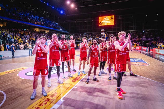 Basketball Berlin 019 06 2026 Season 2025 2026 EasyCredit BBL 1 Bundesliga Men, Men Playoffs Semifinals Game 5 Alba Berlin BMA365 Bamberg Baskets Bamberg would like to thank the fans who traveled with them.