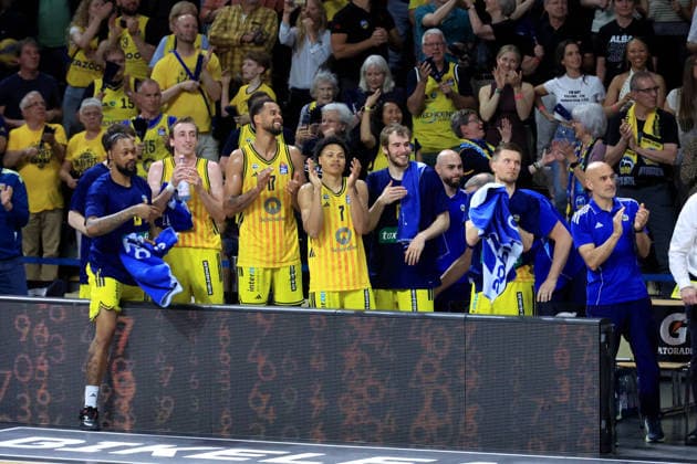 DEU, easyCredit BBL, ALBA vs Bamberg, 09 06 2026, Max Schmeling Halle, Berlin, DEU, easyCredit BBL, ALBA vs Bamberg, in the picture ALBA players bench nordphotoxGmbHx xEngler nph00076