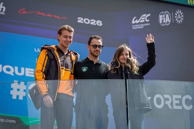 24 HEURES DU MANS 2026 - TUESDAY 30 PIN Doriane (fra), ANDLAUER Julien (fra), VERSCHOOR Richard (nld), Duqueine Team, Oreca 07 Gibson 30, LMP2, portrait during the 24 Hours of Le Mans 2026, 3rd round of the 2026 FIA World Endurance Championship, on June 9, 2026 on the Circuit des 24 Heures du Mans in Le Mans, France - Le MansFrance  Copyright: xPauloxMariax