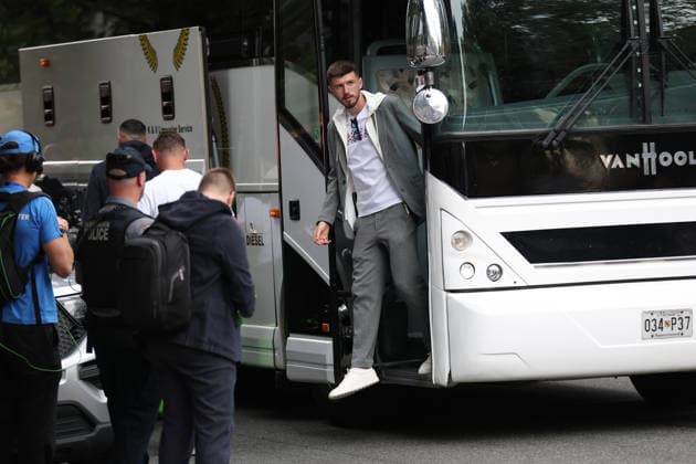 Croatia National Football Team arrive in Alexandria - FIFA World Cup, WM, Weltmeisterschaft, Fussball 2026 Petar Sucic of Croatia arrive at AKA Hotel on June 09, 2026 in Alexandria, Virginia.  IgorxKralj PIXSELL
