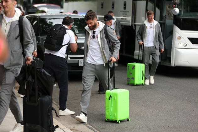 Croatia National Football Team arrive in Alexandria - FIFA World Cup, WM, Weltmeisterschaft, Fussball 2026 Duje Caleta Car of Croatia arrive at AKA Hotel on June 09, 2026 in Alexandria, Virginia.  IgorxKralj PIXSELL