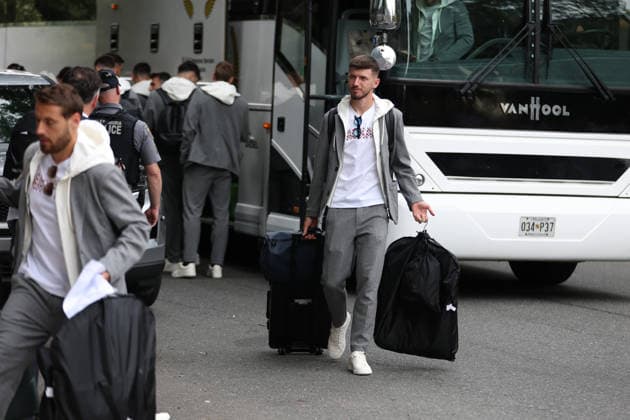 Croatia National Football Team arrive in Alexandria - FIFA World Cup, WM, Weltmeisterschaft, Fussball 2026 Petar Sucic of Croatia arrive at AKA Hotel on June 09, 2026 in Alexandria, Virginia.  IgorxKralj PIXSELL