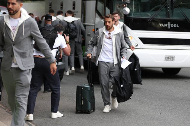 Croatia National Football Team arrive in Alexandria - FIFA World Cup, WM, Weltmeisterschaft, Fussball 2026 Nikola Vlasic of Croatia arrive at AKA Hotel on June 09, 2026 in Alexandria, Virginia.  IgorxKralj PIXSELL