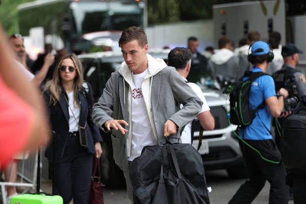 Croatia National Football Team arrive in Alexandria - FIFA World Cup, WM, Weltmeisterschaft, Fussball 2026 Luka Sucic of Croatia arrive at AKA Hotel on June 09, 2026 in Alexandria, Virginia.  IgorxKralj PIXSELL