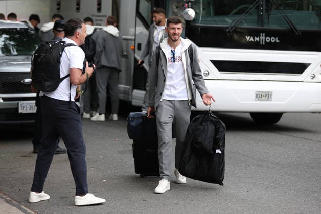 Croatia National Football Team arrive in Alexandria - FIFA World Cup, WM, Weltmeisterschaft, Fussball 2026 Petar Sucic of Croatia arrive at AKA Hotel on June 09, 2026 in Alexandria, Virginia.  IgorxKralj PIXSELL
