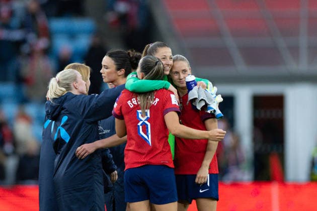 OSLO, NORWAY - JUNE 09: Players of Norway celebrate after winning the FIFA Womens World Cup 2027 Qualifier match between Norway and Austria at Ullevaal Stadium on June 09, 2026 in Oslo, Norway. (Photo by Ane Frosaker Sports Press Photo)  Copyright: xAnexFrosakerx xSPPx Sportspressphoto_SPR164127