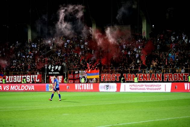 RECORD DATE NOT STATED International Friendlies: Armenia National Football Team v Moldova National Football Team Fans during the International Friendlies match between Armenia National Football Team and Moldova National Football Team at Vazgen Sargsyan Republican Stadium in Yerevan, Armenia on June 9, 2026