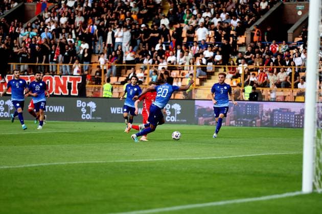 RECORD DATE NOT STATED International Friendlies: Armenia National Football Team v Moldova National Football Team Danila Forov and Julio Bueno during the International Friendlies match between Armenia National Football Team and Moldova National Football Team at Vazgen Sargsyan Republican Stadium in Yerevan, Armenia on June 9, 2026