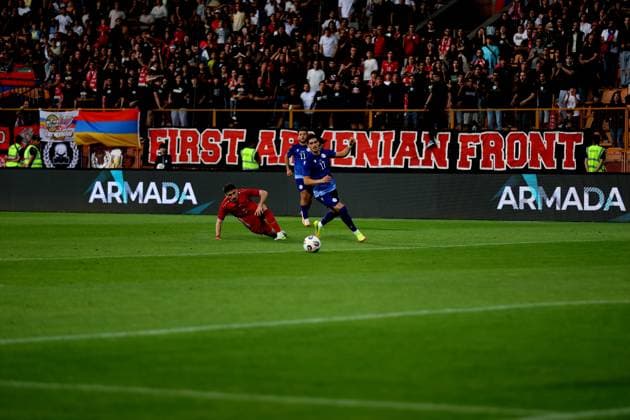 RECORD DATE NOT STATED International Friendlies: Armenia National Football Team v Moldova National Football Team Grant-Leon Ranos and Catalin Cucos during the International Friendlies match between Armenia National Football Team and Moldova National Football Team at Vazgen Sargsyan Republican Stadium in Yerevan, Armenia on June 9, 2026