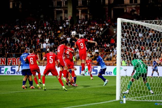 RECORD DATE NOT STATED International Friendlies: Armenia National Football Team v Moldova National Football Team The International Friendlies match between Armenia National Football Team and Moldova National Football Team at Vazgen Sargsyan Republican Stadium in Yerevan, Armenia on June 9, 2026