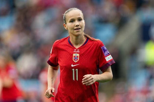 OSLO, NORWAY - JUNE 09: Guro Reiten of Norway are seen during the FIFA Womens World Cup 2027 Qualifier match between Norway and Austria at Ullevaal Stadium on June 09, 2026 in Oslo, Norway. (Photo by Ane Frosaker Sports Press Photo)  Copyright: xAnexFrosakerx xSPPx Sportspressphoto_SPR164134