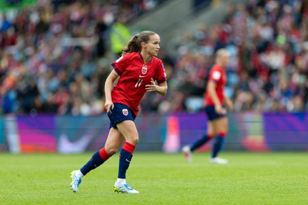 OSLO, NORWAY - JUNE 09: Guro Reiten of Norway are seen during the FIFA Womens World Cup 2027 Qualifier match between Norway and Austria at Ullevaal Stadium on June 09, 2026 in Oslo, Norway. (Photo by Ane Frosaker Sports Press Photo)  Copyright: xAnexFrosakerx xSPPx Sportspressphoto_SPR164139