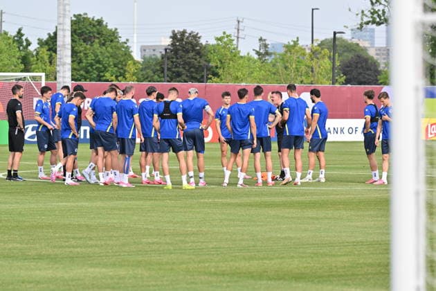 June 9, 2026, Toronto, On, Canada: Players from Bosnia and Herzegovina practice during a World Cup training session in Toronto, on Tuesday, June 9, 2026. Canada News - June 9, 2026  - ZUMAc35_ 20260609_zaf_c35_126 Copyright: xJonxBlackerx