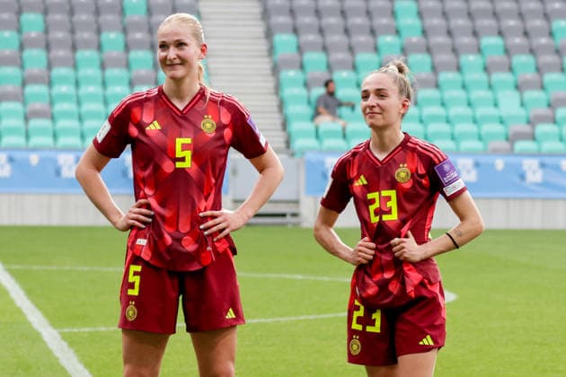 09 06 2026, xgrfx, Soccer World Cup Qualification Women, Slovenia Germany v l Camilla Küver, Sophia Kleinherne German Womens National Team DFL DFB REGULATIONS PROHIBIT ANY USE OF PHOTOGRAPHS as IMAGE SEQUENCES and or QUASI VIDEO Ljubljana