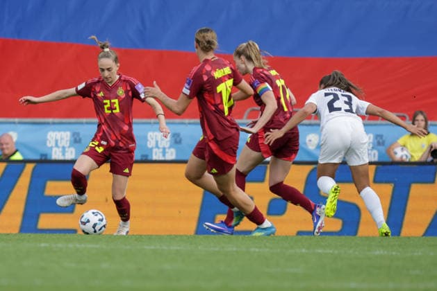09 06 2026, xgrfx, Soccer World Cup Qualification Women, Slovenia Germany v l Sophia Kleinherne German Womens National Team DFL DFB REGULATIONS PROHIBIT ANY USE OF PHOTOGRAPHS as IMAGE SEQUENCES and or QUASI VIDEO Ljubljana