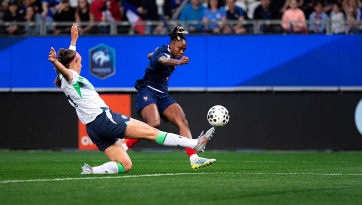 Melvine Malard (9 France) in action during FIFA Women s World Cup 2027 Qualifiers game between France and Republic of Ireland at Alpes Stadium in Grenoble, France  Copyright: xConstancexBugautx xSPPx Sportspressphoto_SPR164161