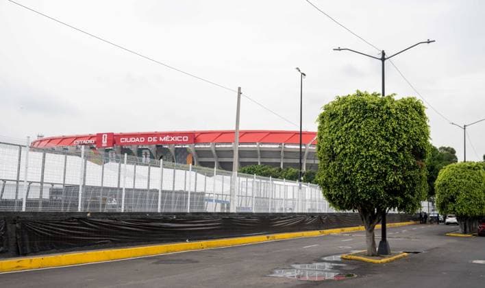 Soccer, men, 2025 26 season, FIFA Word Cup 2026 in Mexico, Canada and USA, Mexico City two days local time before the opening match, in the picture view of the Aztec stadium Estadio Banorte, 09 06 2026, Copyright: xMatthiasxKochx