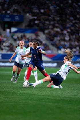 Grace Geyoro (8 France) in action during FIFA Women s World Cup 2027 Qualifiers game between France and Republic of Ireland at Alpes Stadium in Grenoble, France  Copyright: xConstancexBugautx xSPPx Sportspressphoto_SPR164166