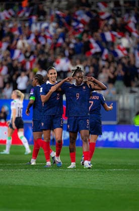 Melvine Malard (9 France) in action during FIFA Women s World Cup 2027 Qualifiers game between France and Republic of Ireland at Alpes Stadium in Grenoble, France  Copyright: xConstancexBugautx xSPPx Sportspressphoto_SPR164170