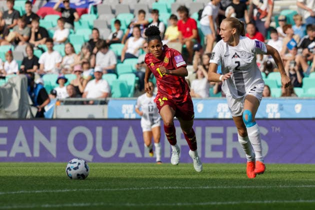 09 06 2026, xgrfx, Soccer World Cup Qualification Women, Slovenia Germany v l Shekiera Martinez German Womens National Team , Lana Golob Slovenia DFL DFB REGULATIONS PROHIBIT ANY USE OF PHOTOGRAPHS as IMAGE SEQUENCES and or QUASI VIDEO Ljubljana