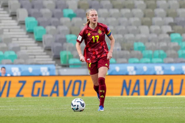 09 06 2026, xgrfx, Soccer World Cup Qualification Women, Slovenia Germany v l Janina Minge German Womens National Team DFL DFB REGULATIONS PROHIBIT ANY USE OF PHOTOGRAPHS as IMAGE SEQUENCES and or QUASI VIDEO Ljubljana