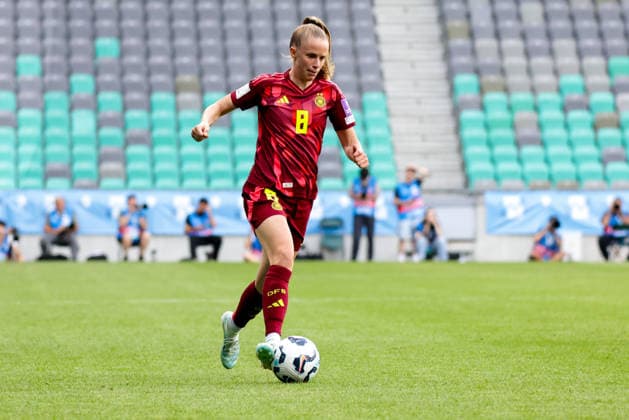 09 06 2026, xgrfx, Soccer World Cup Qualification Women, Slovenia Germany v l Vivien Endemann German Womens National Team DFL DFB REGULATIONS PROHIBIT ANY USE OF PHOTOGRAPHS as IMAGE SEQUENCES and or QUASI VIDEO Ljubljana