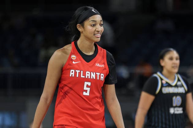 CHICAGO, USA - June 9: Angel Reese (5 Atlanta Dream) is seen during the WNBA, Basketball Damen, USA Commissionerâ??s Cup game between the Chicago Sky and Atlanta Dream at Wintrust Arena on Tuesday, June 9 in Chicago, USA Copyright: xShainaxBenhiyoun SPPx Sportspressphoto_SPR164227