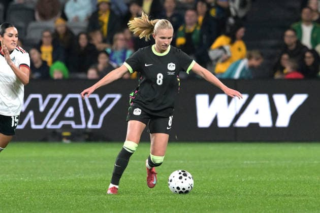 Australia Vs Mexico in Parramatta - 09 Jun 2026 Kaitlyn Torpey of Australia women football team seen in action during the women s International Friendly, Länderspiel, Nationalmannschaft match between Australia and Mexico held at Commbank Stadium. Final score; Australia 3:1 Mexico. Parramatta Australia Copyright: xLuisxVeniegrax xSOPAxImagesx 20260609_A-Leagues_LuisVeniegra1428