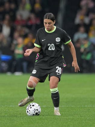 Australia Vs Mexico in Parramatta - 09 Jun 2026 Sam Kerr of Australia women football team seen in action during the women s International Friendly, Länderspiel, Nationalmannschaft match between Australia and Mexico held at Commbank Stadium. Final score; Australia 3:1 Mexico. Parramatta Australia Copyright: xLuisxVeniegrax xSOPAxImagesx 20260609_A-Leagues_LuisVeniegra1432