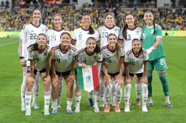 Australia Vs Mexico in Parramatta - 09 Jun 2026 Mexico women football team seen during the women s International Friendly, Länderspiel, Nationalmannschaft match between Australia and Mexico held at Commbank Stadium. Final score; Australia 3:1 Mexico. Parramatta Australia Copyright: xLuisxVeniegrax xSOPAxImagesx 20260609_A-Leagues_LuisVeniegra4147