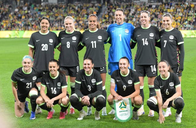 Australia Vs Mexico in Parramatta - 09 Jun 2026 Australia women football team seen during the women s International Friendly, Länderspiel, Nationalmannschaft match between Australia and Mexico held at Commbank Stadium. Final score; Australia 3:1 Mexico. Parramatta Australia Copyright: xLuisxVeniegrax xSOPAxImagesx 20260609_A-Leagues_LuisVeniegra4154