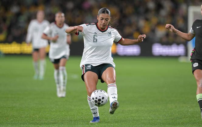 Australia Vs Mexico in Parramatta - 09 Jun 2026 Reyna Reyes of Mexico women football team seen in action during the women s International Friendly, Länderspiel, Nationalmannschaft match between Australia and Mexico held at Commbank Stadium. Final score; Australia 3:1 Mexico. Parramatta Australia Copyright: xLuisxVeniegrax xSOPAxImagesx 20260609_A-Leagues_LuisVeniegra1997