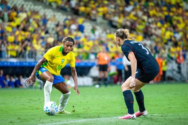 RECORD DATE NOT STATED match between Brazil (bra) x United States (usa) Fortaleza (CE) 09 06 2026 - Brazil (BRA) vs. United States (USA) - Player during the match between Brazil (BRA) and the United States (USA) in the women s friendly, held at Arena Castelao, this Tuesday (02 06 2026) Ceara Brasil Copyright: xYurixVasconcelosxFernandesx