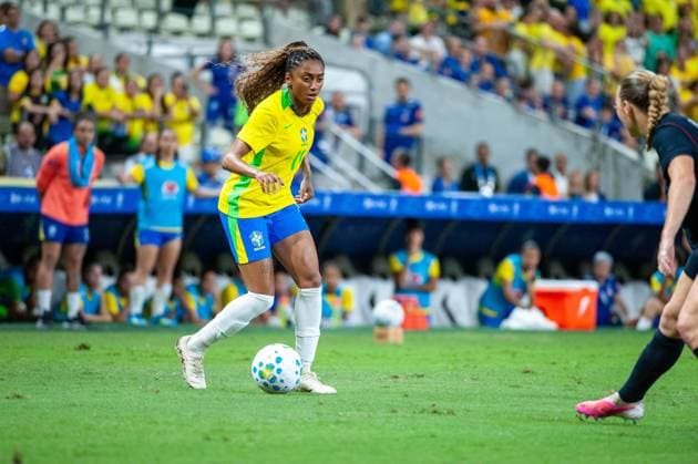 RECORD DATE NOT STATED match between Brazil (bra) x United States (usa) Fortaleza (CE) 09 06 2026 - Brazil (BRA) vs. United States (USA) - Player Karolin during the match between Brazil (BRA) and the United States (USA) in the women s friendly, held at Arena Castelao, this Tuesday (02 06 2026). Ceara Brasil Copyright: xYurixVasconcelosxFernandesx