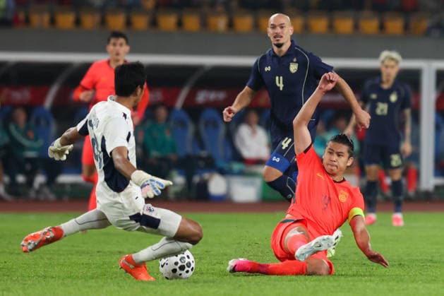 Football, International match, China - Thailand