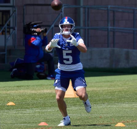 New York Giants wide receiver Ryan Miller (5) during minicamp held at the Quest Diagnostics Training Center in East Rutherford, New Jersey. CSM East Rutherford United States - ZUMAc04_ 20260610_zma_c04_002 Copyright: xDuncanxWilliamsx