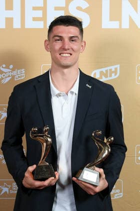 Trophees LNH 2026 - Paris Aymeric Minne is seen during the Trophees LNH 2026 ceremony at Theâtre Marigny on the Champs-Élysees in Paris, France on June 9, 2026, as he is named MVP of the season by the Ligue Nationale de Handball. Photo by Lionel Urman ABACAPRESS.COM Paris France  Copyright: xUrmanxLionel ABACAx