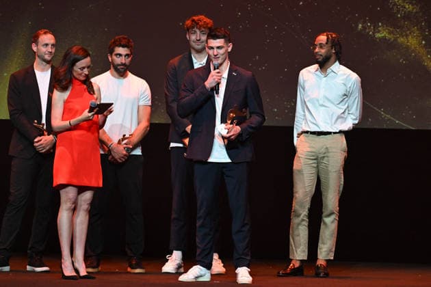 Trophees LNH 2026 - Paris Aymeric Minne is seen during the Trophees LNH 2026 ceremony at Theâtre Marigny on the Champs-Élysees in Paris, France on June 9, 2026, as he is named MVP of the season by the Ligue Nationale de Handball. Photo by Lionel Urman ABACAPRESS.COM Paris France  Copyright: xUrmanxLionel ABACAx