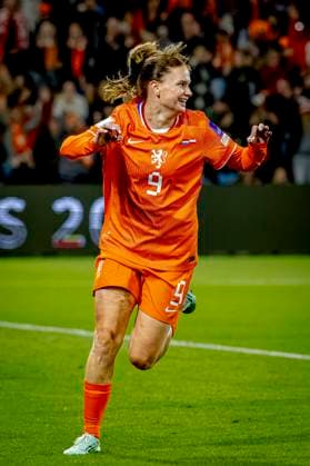 ALMELO Netherlands player Liz Rijsbergen celebrates the goal during the World Cup Qualifiers at Asito Stadium on June 9, 2026 in Almelo, the Netherlands Photo by DeFodi Images