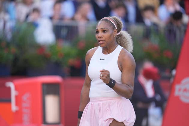 HSBC Championships - Day Two Serena Williams competes during the round of 16 doubles match at The HSBC Championships 2026 women s tennis tournament at The Queen s Club in London, England, on June 9, 2026. London Greater London United Kingdom  Copyright: xOwenxHammondx originalFilename:hammond-thehsbcc260609_npkUr.jpg