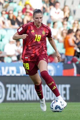 09 06 2026, xgrfx, Soccer World Cup Qualification Women, Slovenia Germany v l Melissa Kössler German Womens National Team DFL DFB REGULATIONS PROHIBIT ANY USE OF PHOTOGRAPHS as IMAGE SEQUENCES and or QUASI VIDEO Ljubljana