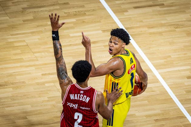 Basketball Berlin 019 06 2026 Season 2025 2026 EasyCredit BBL 1 Bundesliga Men, Men Playoffs Semifinal Game 5 Alba Berlin BMA365 Bamberg Baskets Jack Kayil Alba Berlin, No 07 Ibrahim Watson Boye Bamberg, No 02 Ibrahim Watson
