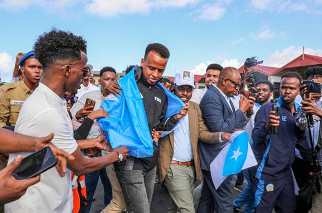 Football, FIFA World Cup 2026, Referee Omar Artan is welcomed in Mogadishu