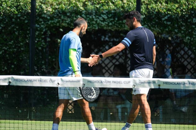 IPA85540537 - Palermo, Italy, June 10, 2026. Country Time Club, first day of the Mediolanum Padel Cup 2026. Pictured: Antonio Terzo and Nahuel Pineda VS Andrea Di Martino and Alessandro Stella.  Copyright: xFedericoxSerra IPAxSportx xx 85540537