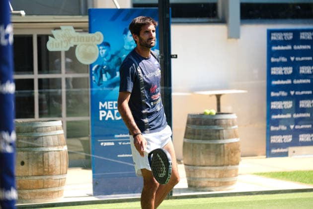 IPA85540515 - Palermo, Italy, June 10, 2026. Country Time Club, first day of the Mediolanum Padel Cup 2026. Pictured: Alex Tur Checa and Thiago Henrique Gasprin Santos VS Antonio Campo and Germano Giacalone  Copyright: xFedericoxSerra IPAxSportx xx 85540515